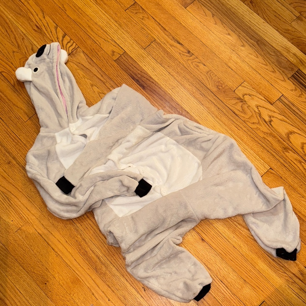 Gray Koala Onesie with Pockets!